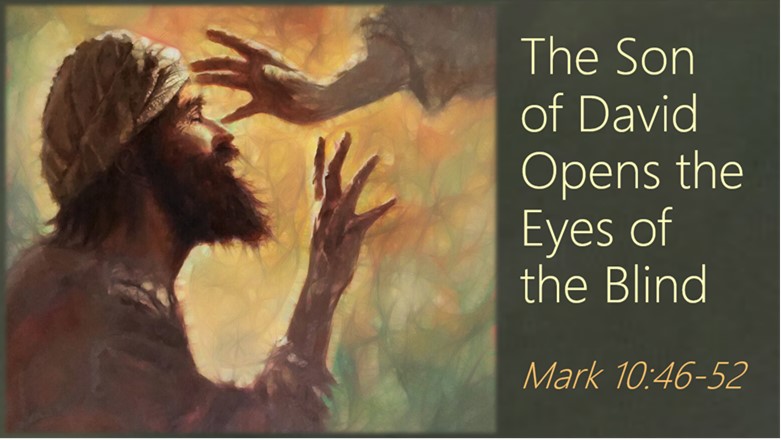 The Son of David Opens the Eyes of the Blind